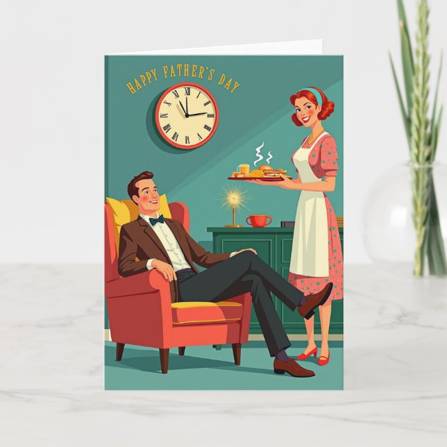 Sweet Fathers Day Breakfast Card (Front)