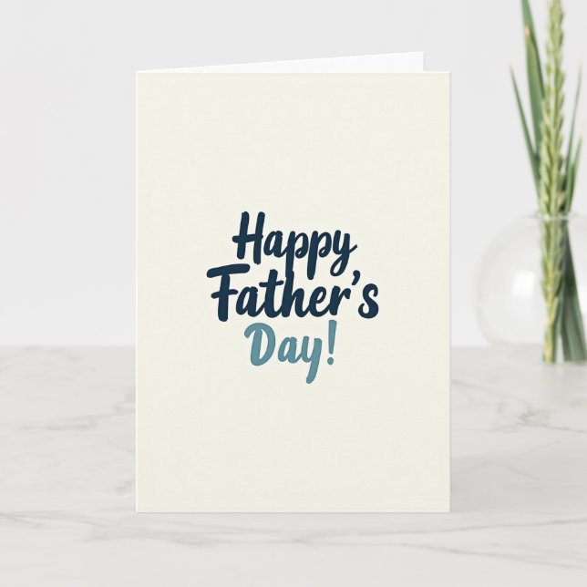 Sweet Fathers Day Brush Script Card (Front)