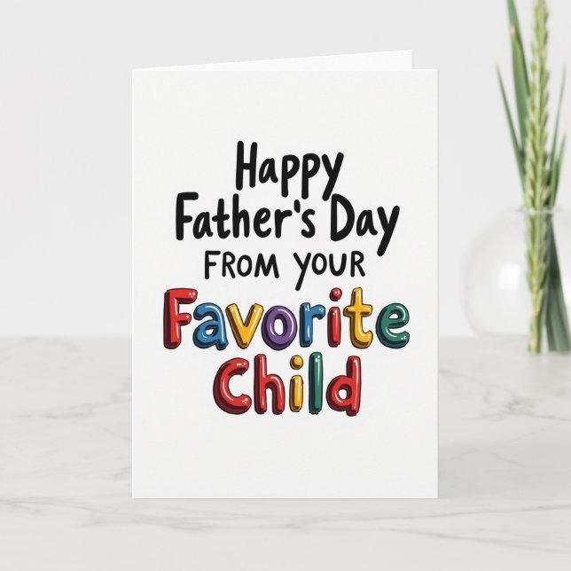 Sweet Fathers Day Bubble Text Card (Front)