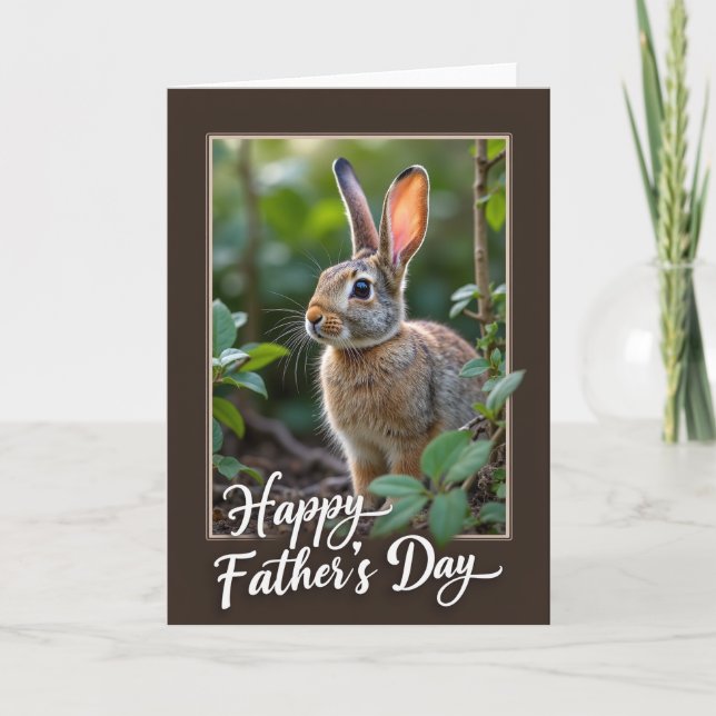 Sweet Fathers Day Bunny Card (Front)