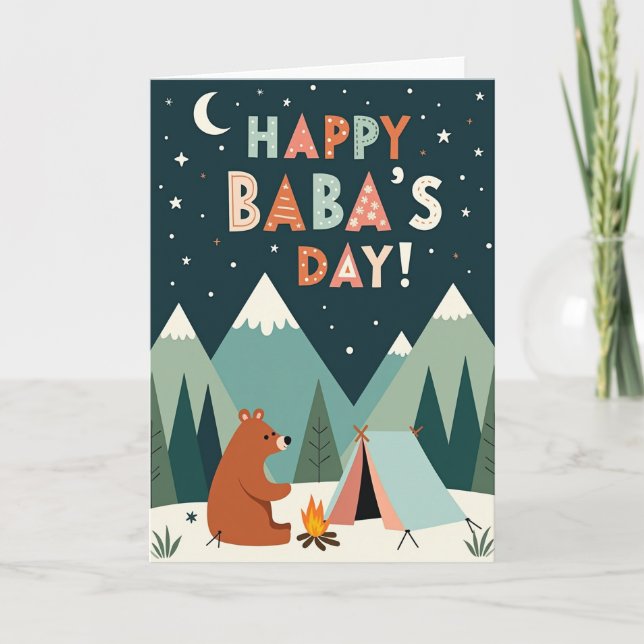 Sweet Fathers Day Camping Card (Front)