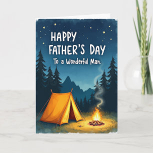 Sweet Fathers Day Camping Scene Card
