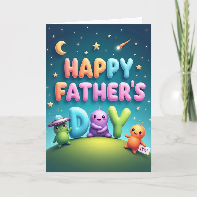 Sweet Fathers Day Celestial Card (Front)