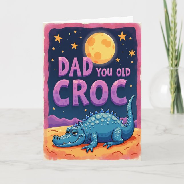 Sweet Fathers Day Croc Card (Front)