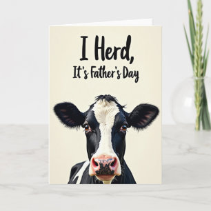 Sweet Fathers Day Dairy Cow Card