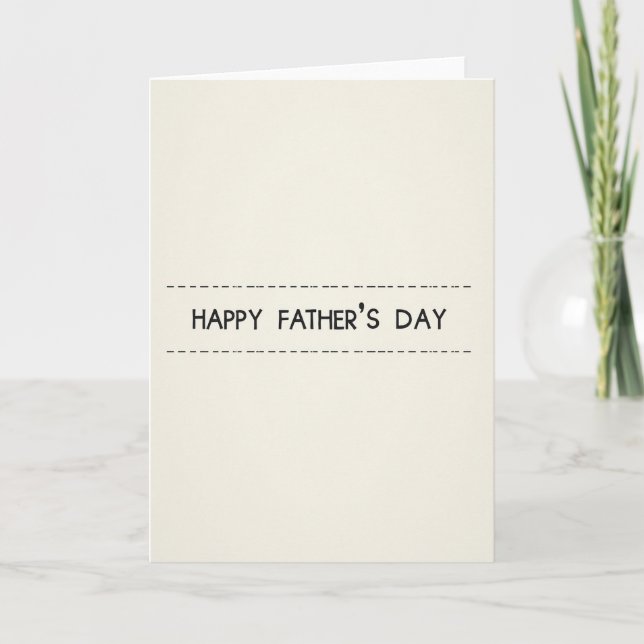 Sweet Fathers Day Dashed Lines Card (Front)