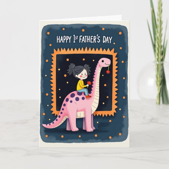 Sweet Fathers Day Dinosaur Card (Front)
