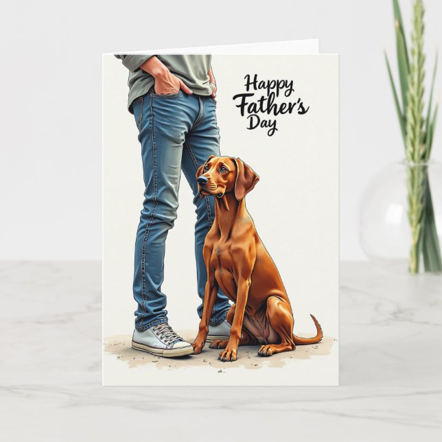 Sweet Fathers Day Dog Scene Card (Front)