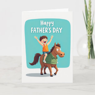 Sweet Fathers Day Equine Friend Card