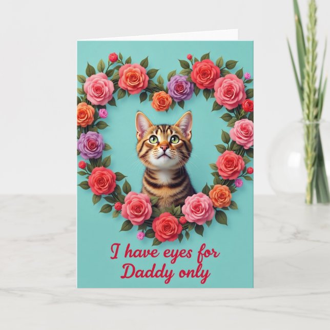 Sweet Fathers Day Floral Frame Card (Front)