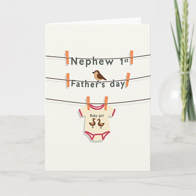 Sweet Fathers Day Garment Card (Front)