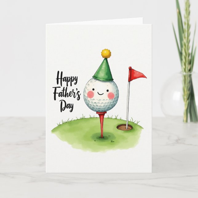 Sweet Fathers Day Golf Tee Card (Front)