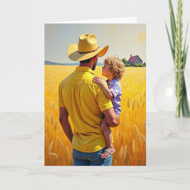 Sweet Fathers Day Grain Field Card (Front)