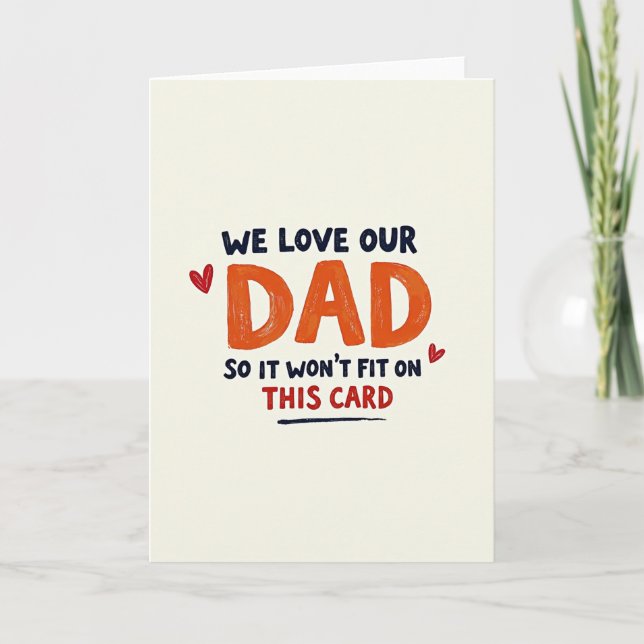 Sweet Fathers Day Hand Lettered Card (Front)