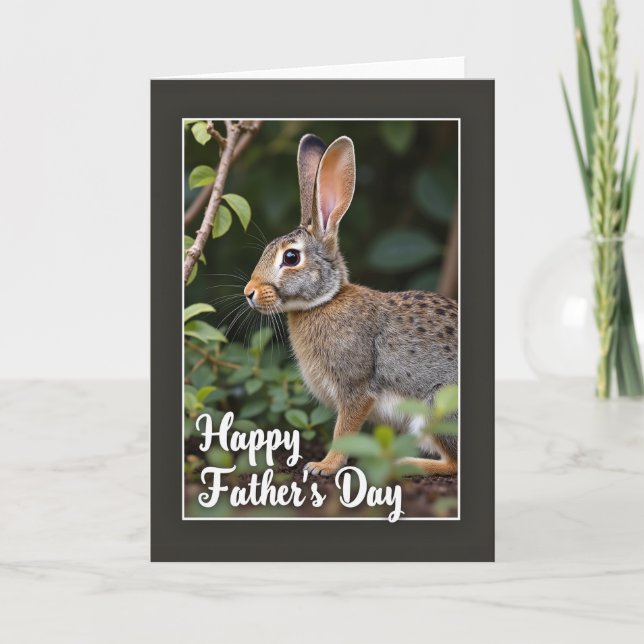 Sweet Fathers Day Lagomorph Card (Front)