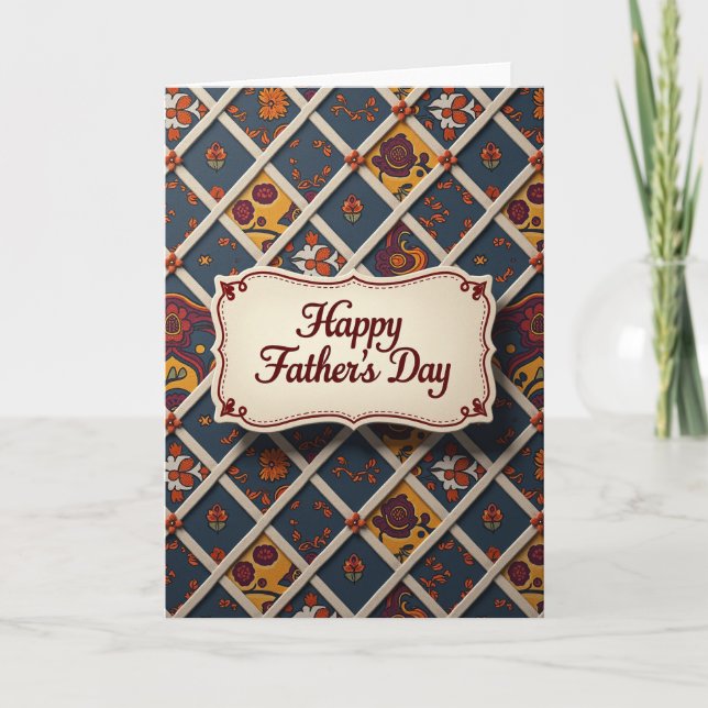 Sweet Fathers Day Lattice Card (Front)