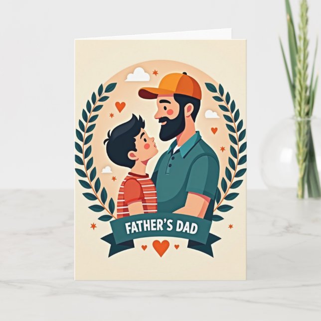 Sweet Fathers Day Laurel Card (Front)
