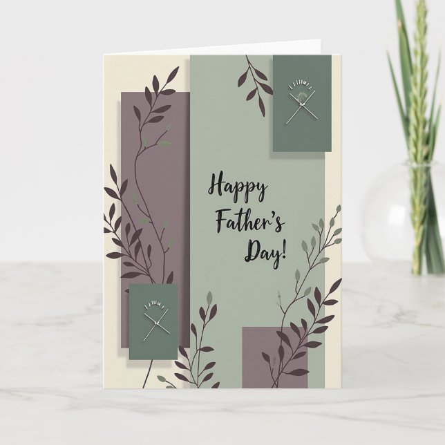 Sweet Fathers Day Leaf Card (Front)