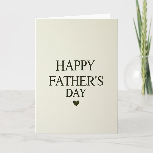Sweet Fathers Day Letterpress Card (Front)