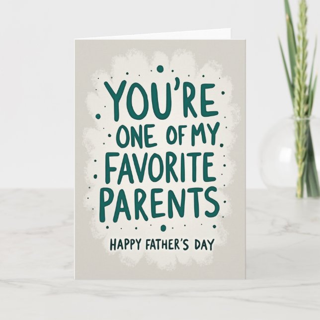 Sweet Fathers Day Message Card (Front)
