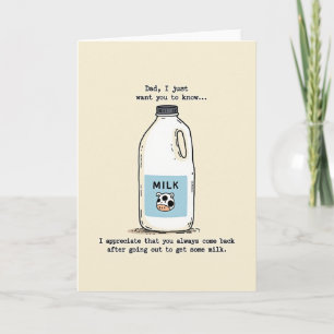 Sweet Fathers Day Milk Jug Card