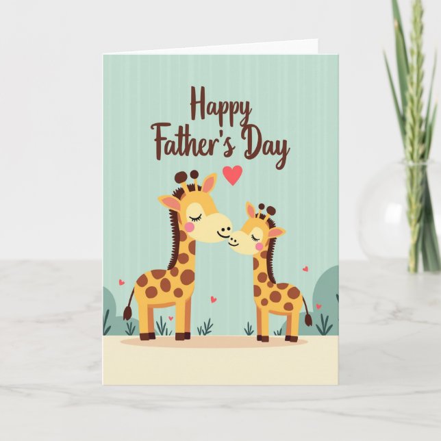 Sweet Fathers Day Nuzzle Card (Front)