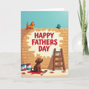 Sweet Fathers Day Paint Card