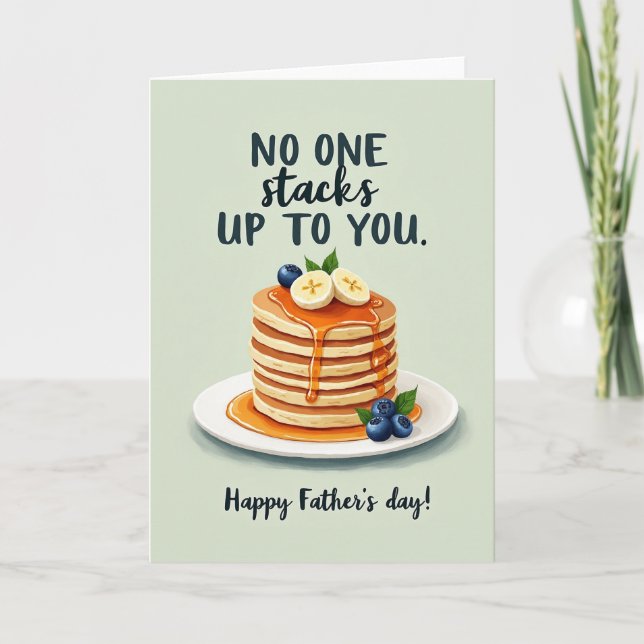 Sweet Fathers Day Pancake Card (Front)