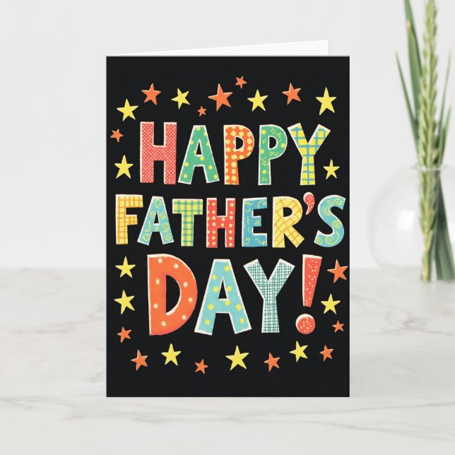 Sweet Fathers Day Patchwork Card (Front)