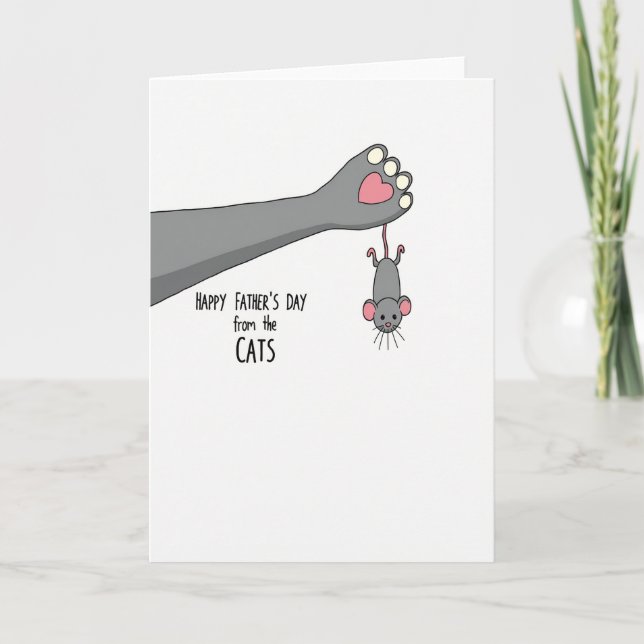 Sweet Fathers Day Paw Card (Front)