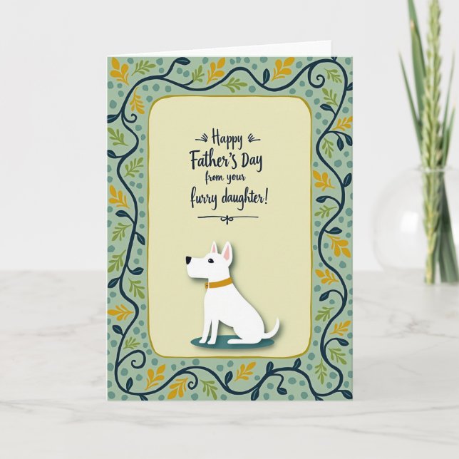 Sweet Fathers Day Pet Art Card (Front)