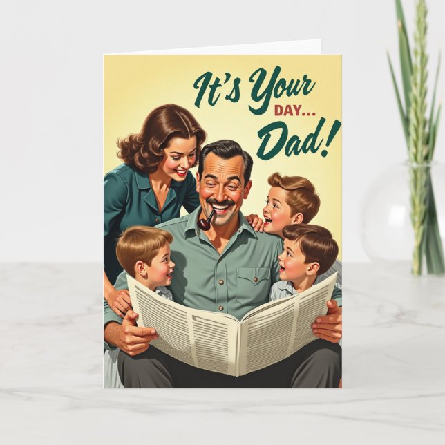 Sweet Fathers Day Portrait Card (Front)