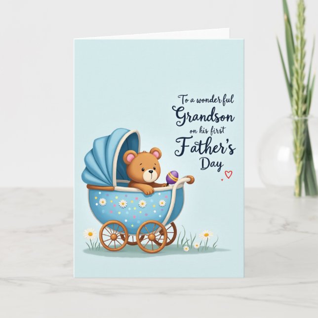 Sweet Fathers Day Pram Card (Front)
