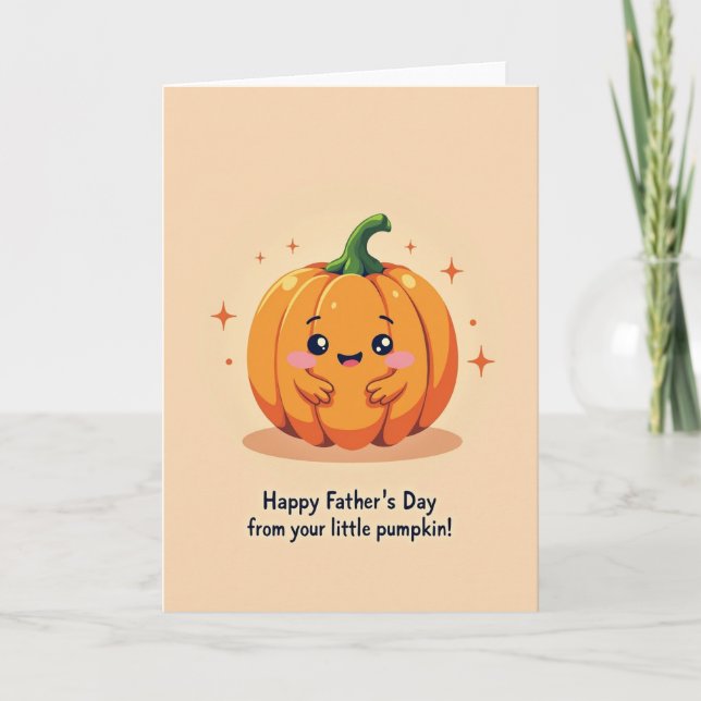 Sweet Fathers Day Pumpkin Card (Front)