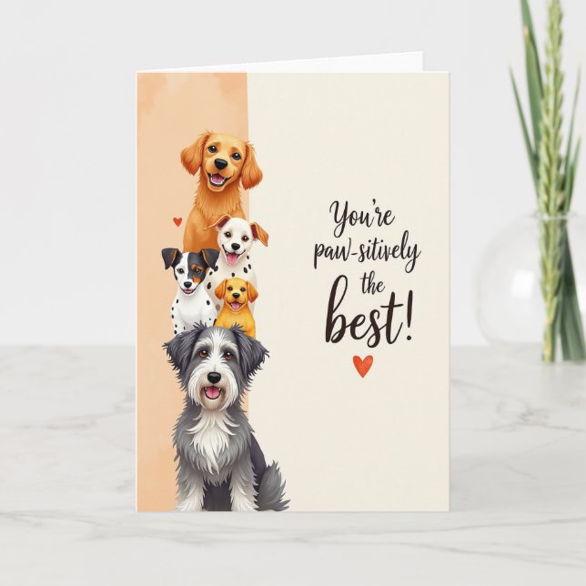 Sweet Fathers Day Pup Stack Card (Front)