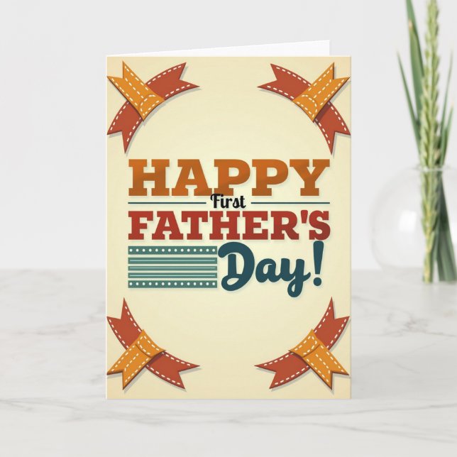 Sweet Fathers Day Ribbons Card (Front)