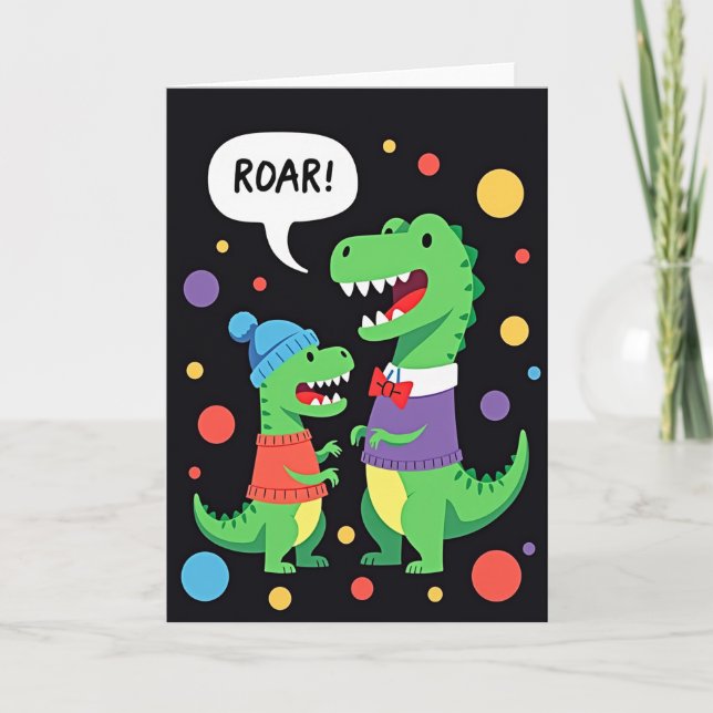 Sweet Fathers Day Roar Card (Front)