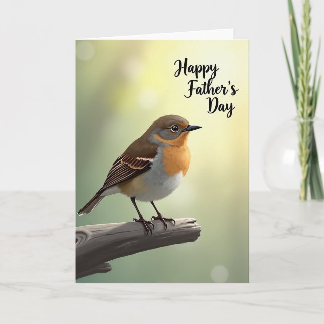 Sweet Fathers Day Robin Card (Front)