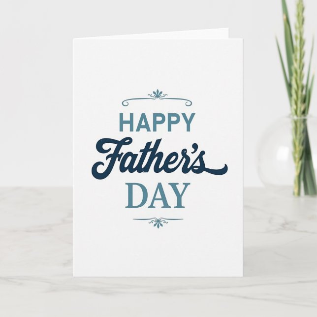 Sweet Fathers Day Scrollwork Card (Front)