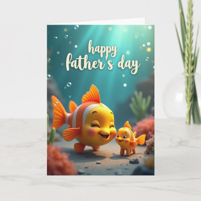 Sweet Fathers Day Seascape Card (Front)