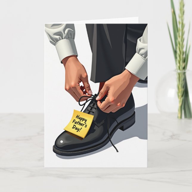 Sweet Fathers Day Shoe Laces Card (Front)