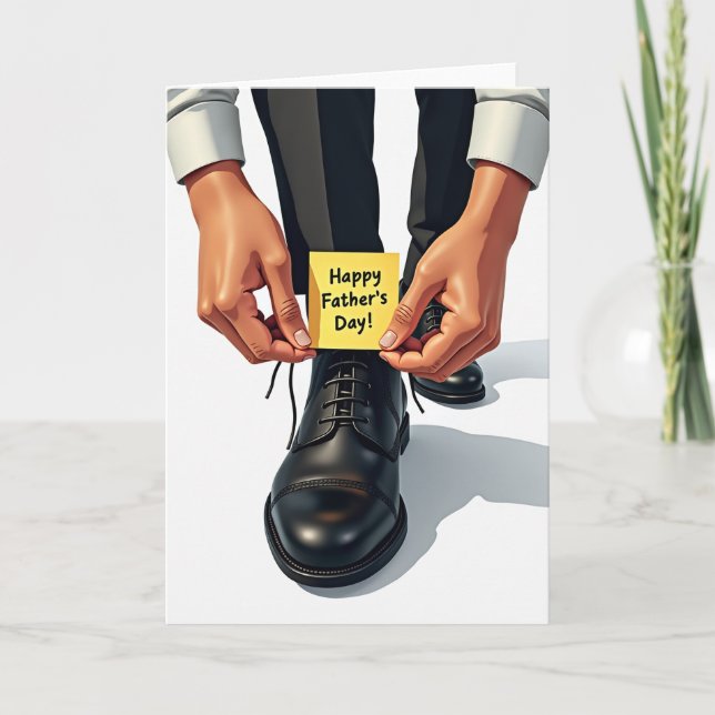 Sweet Fathers Day Shoelace Card (Front)