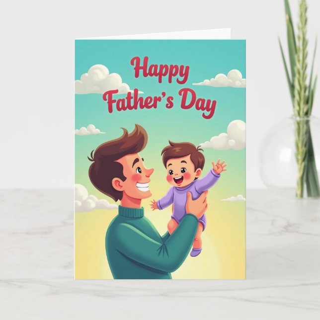 Sweet Fathers Day Sky Card (Front)