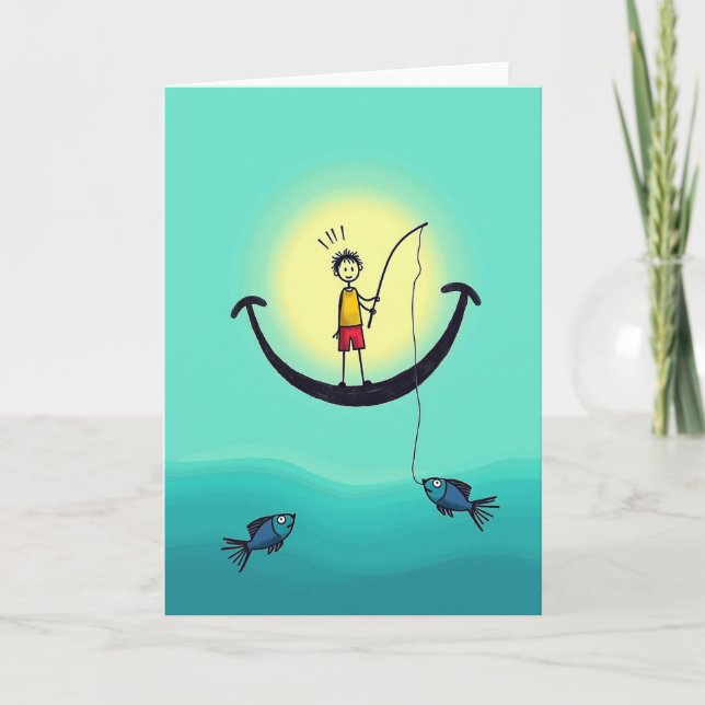 Sweet Fathers Day Smile Arc Card (Front)