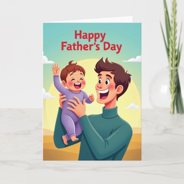 Sweet Fathers Day Smile Card (Front)