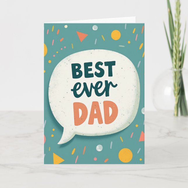 Sweet Fathers Day Speech Bubble Card (Front)