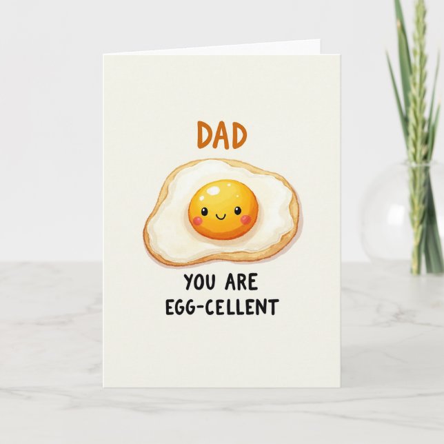 Sweet Fathers Day Sunny Side Up Card (Front)