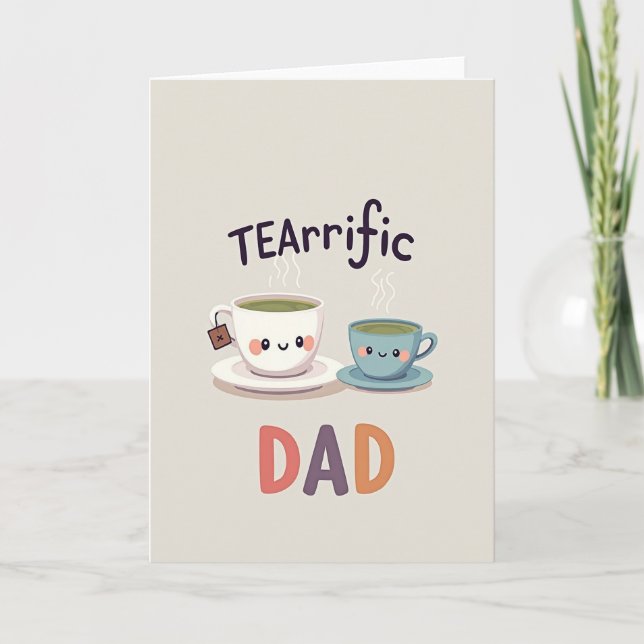 Sweet Fathers Day Teacup Card (Front)