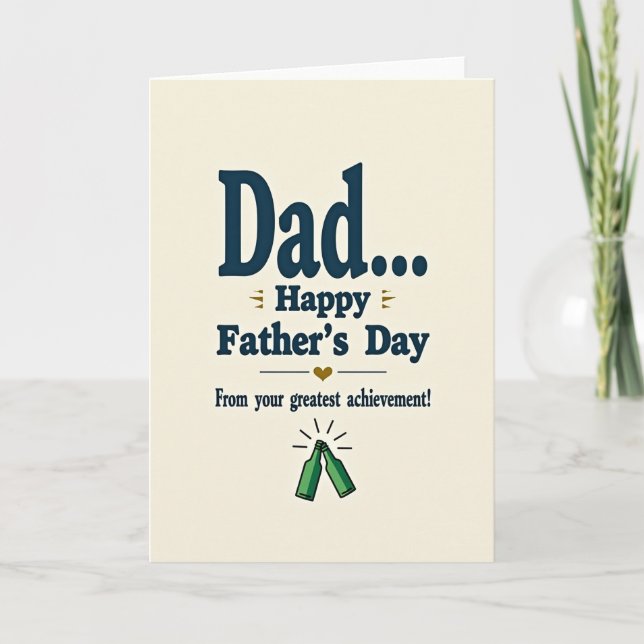 Sweet Fathers Day Toast Card (Front)