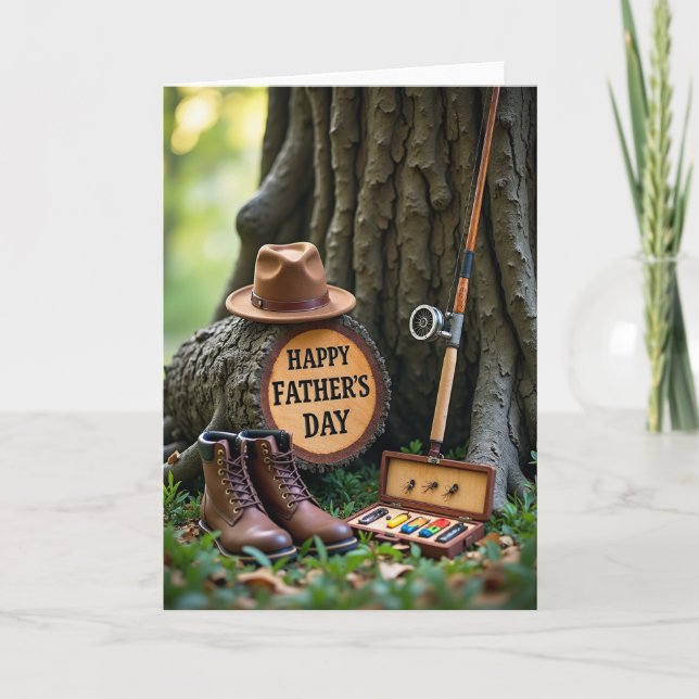 Sweet Fathers Day Tree Trunk Card (Front)